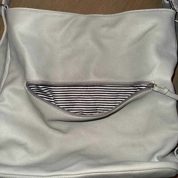 Light Grey Shoulder/Crossbody Bag - Picture 3 of 5